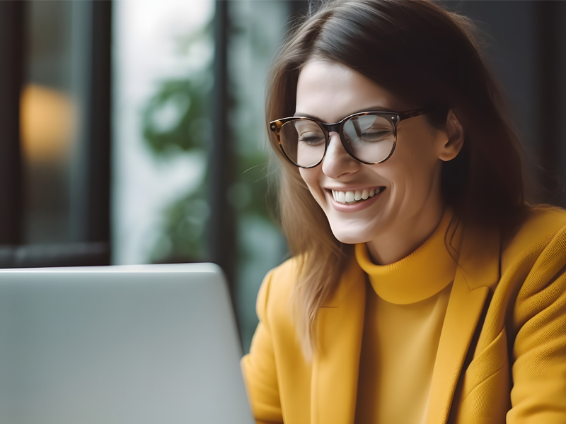 Workshops & Events - Frau am Laptop